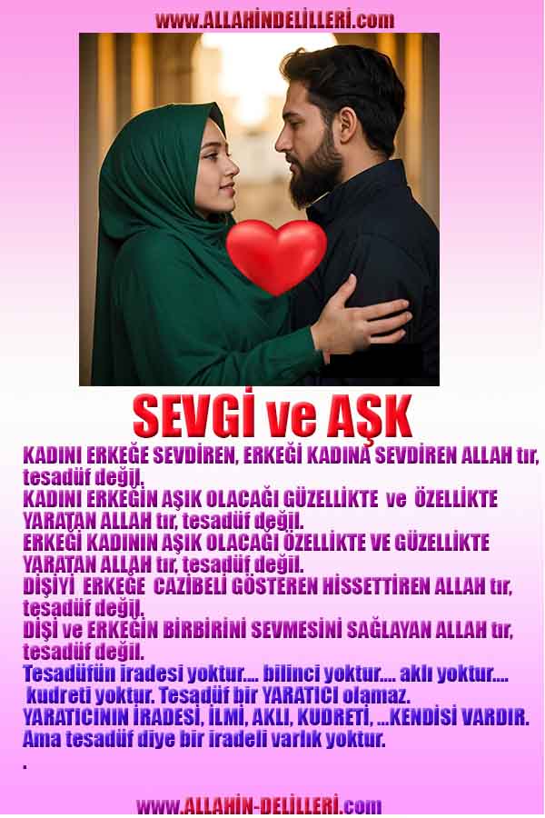 ask ve sevgi allahın delilidir